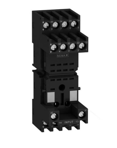 Schneider Electric RXZE2M114M Zelio Relay RXM, embase contacts mixes, RXM2/4, raccordement connecteurs à vis