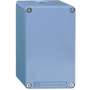 Schneider Electric XAPM44 Harmony XAPM boite a boutons vide metallique sans percage, 80x220mm couleur bleu