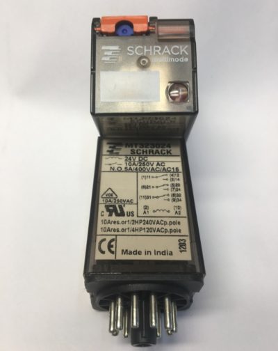 SCHRACK MT323024 Relais de puissance, 3PDT, 24VDC, 10A, SOCKET Configuration des contacts: 3PDT